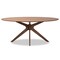Baxton Studio Monte Mid-Century Modern Walnut Brown Finished Wood 71-Inch Oval Dining Table 180-11187-Zoro - alternate 8